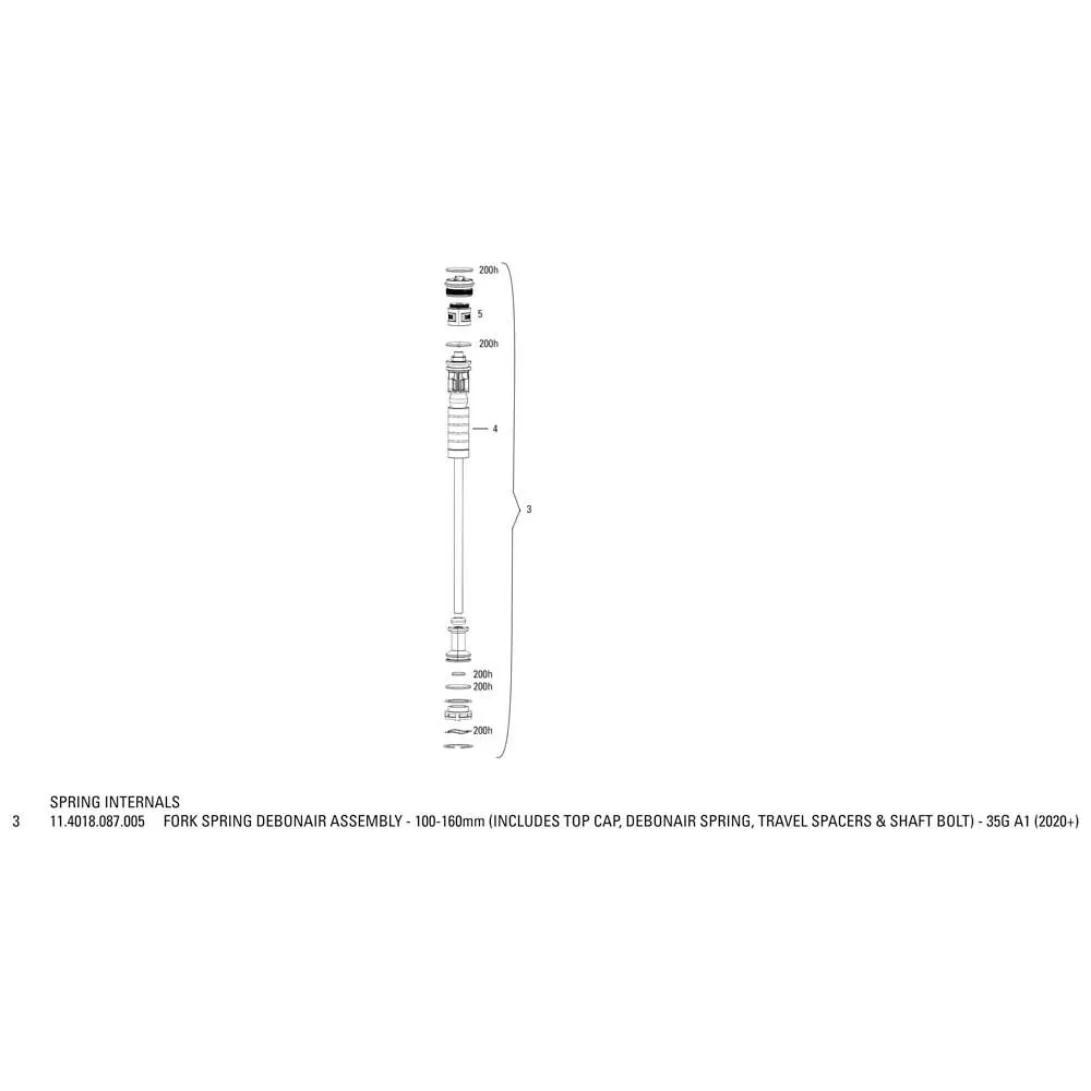 Rock Shox Debonair 35 Gold Service-kit, Black, 100-160mm Rock Shox Debonair 35 Gold Service-kit, Black, 100-160mm