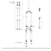 Rock Shox Debonair 51 Offset Pike B1-b2/select/select Plus/ultimate B3 Gabel Mit Kronen-/lenk-/oberrohr-baugruppe Rock Shox Debonair 51 Offset Pike B1-b2/select/select Plus/ultimate B3 Gabel Mit Kronen-/lenk-/oberrohr-baugruppe