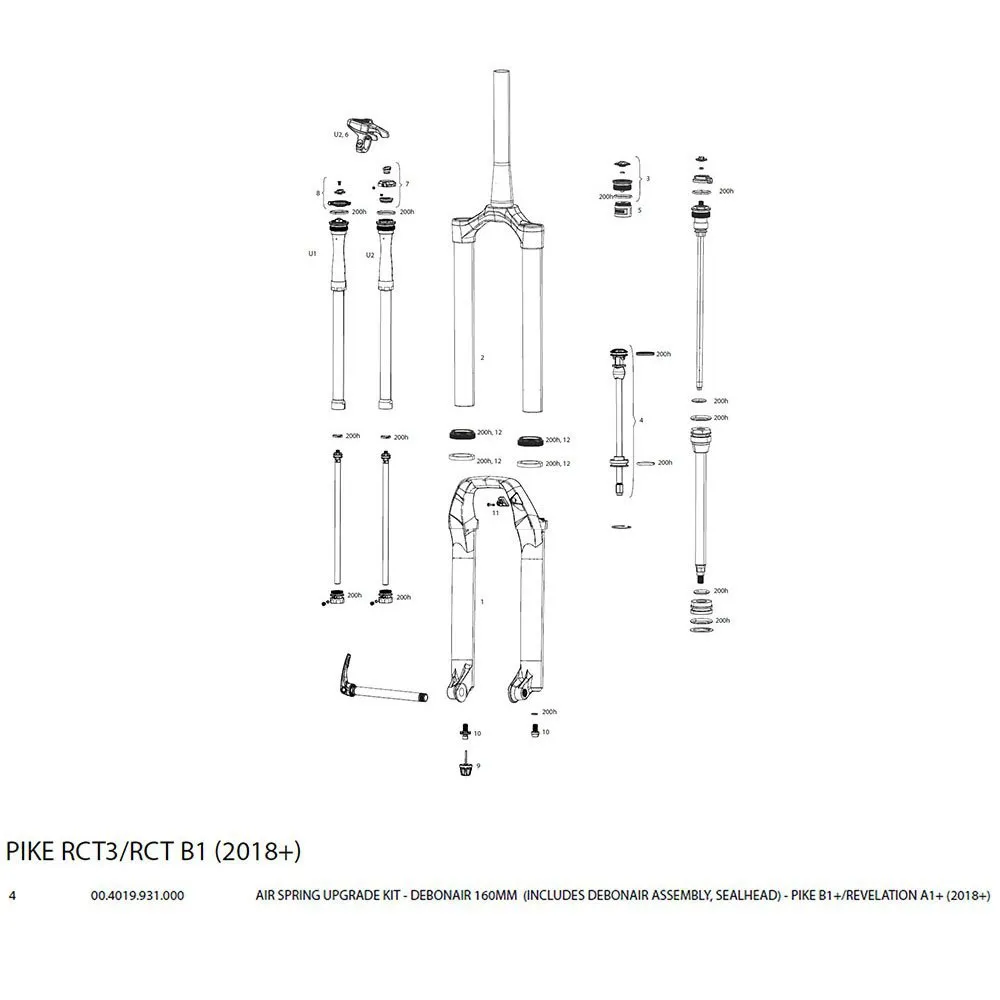 Rock Shox Debonair Pike/revelation Patrone, Black, 120mm Rock Shox Debonair Pike/revelation Patrone, Black, 120mm