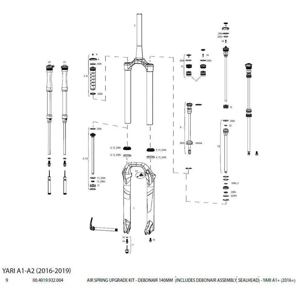 Rock Shox Debonair Yari Patrone Rock Shox Debonair Yari Patrone