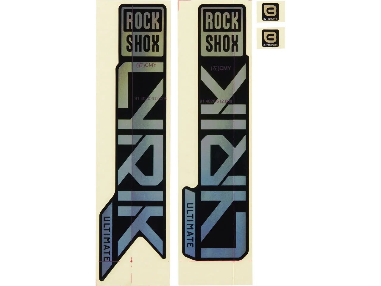 Rock Shox Decal Kit Aufklebersatz für Lyrik Ultimate ab Modell 2023, Bunt, One Size