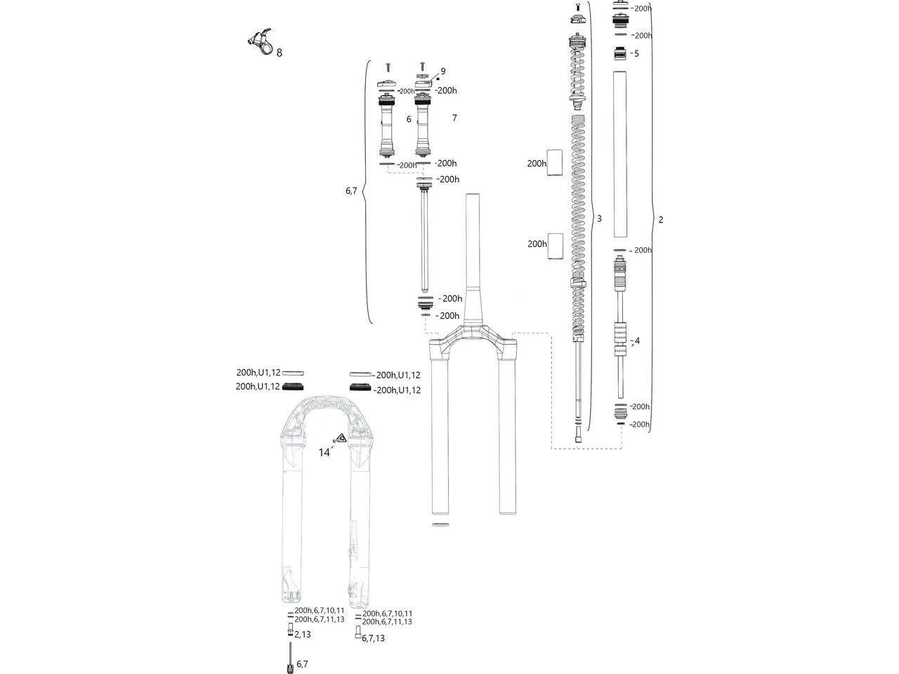 Rock Shox Ersatzteile 35 Silver R/TK (A1 / 2021), One_size 1 Rock Shox Ersatzteile 35 Silver R/TK (A1 / 2021), One_size 1