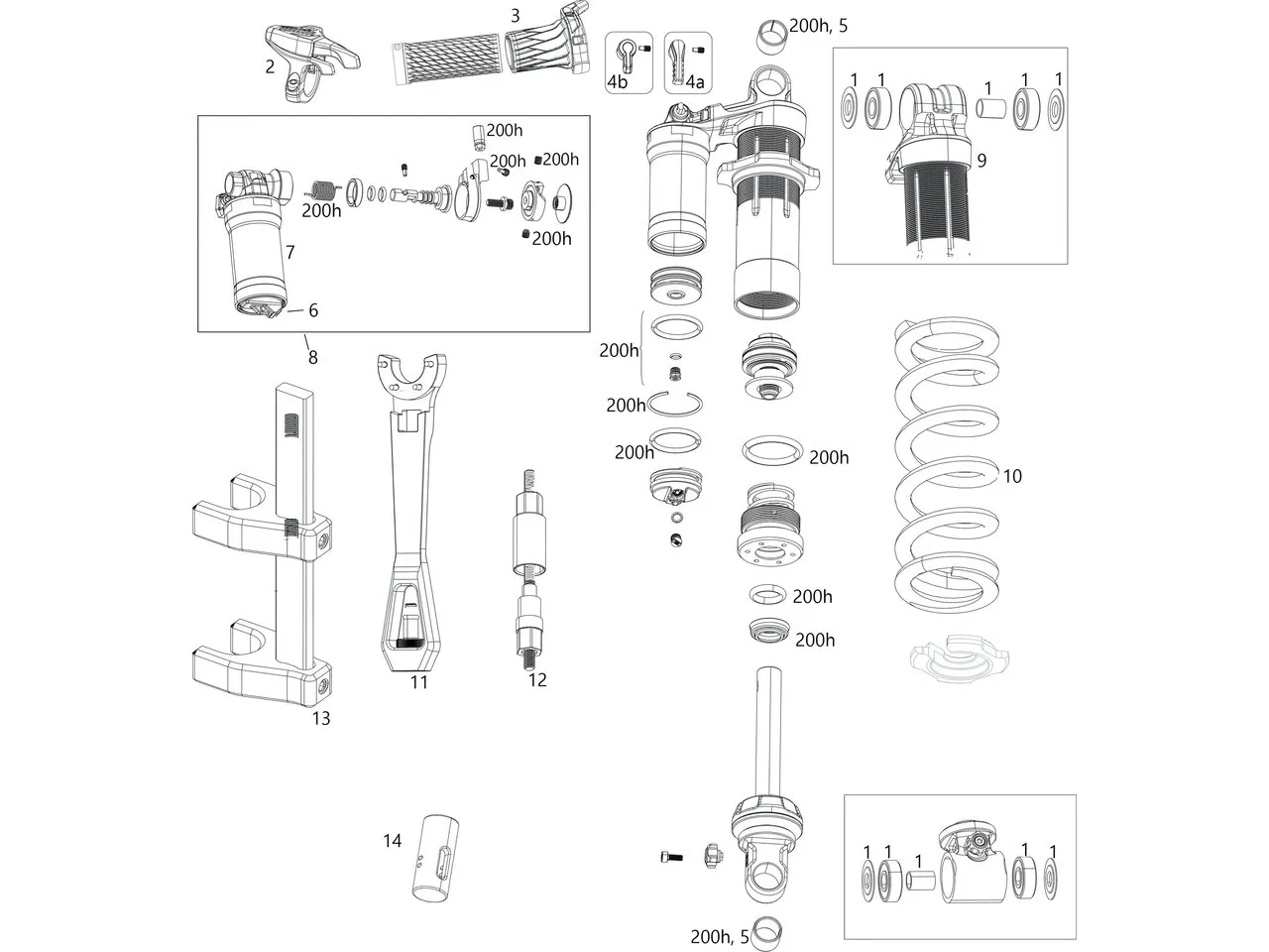 Rock Shox Ersatzteile (A1-A2 / 2018-2020), 55mm Rock Shox Ersatzteile (A1-A2 / 2018-2020), 55mm