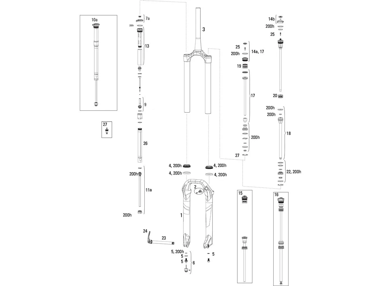 Rock Shox Ersatzteile Lyrik RC (B1 / 2016-2017) 27,5", One_size 1 Rock Shox Ersatzteile Lyrik RC (B1 / 2016-2017) 27,5", One_size 1