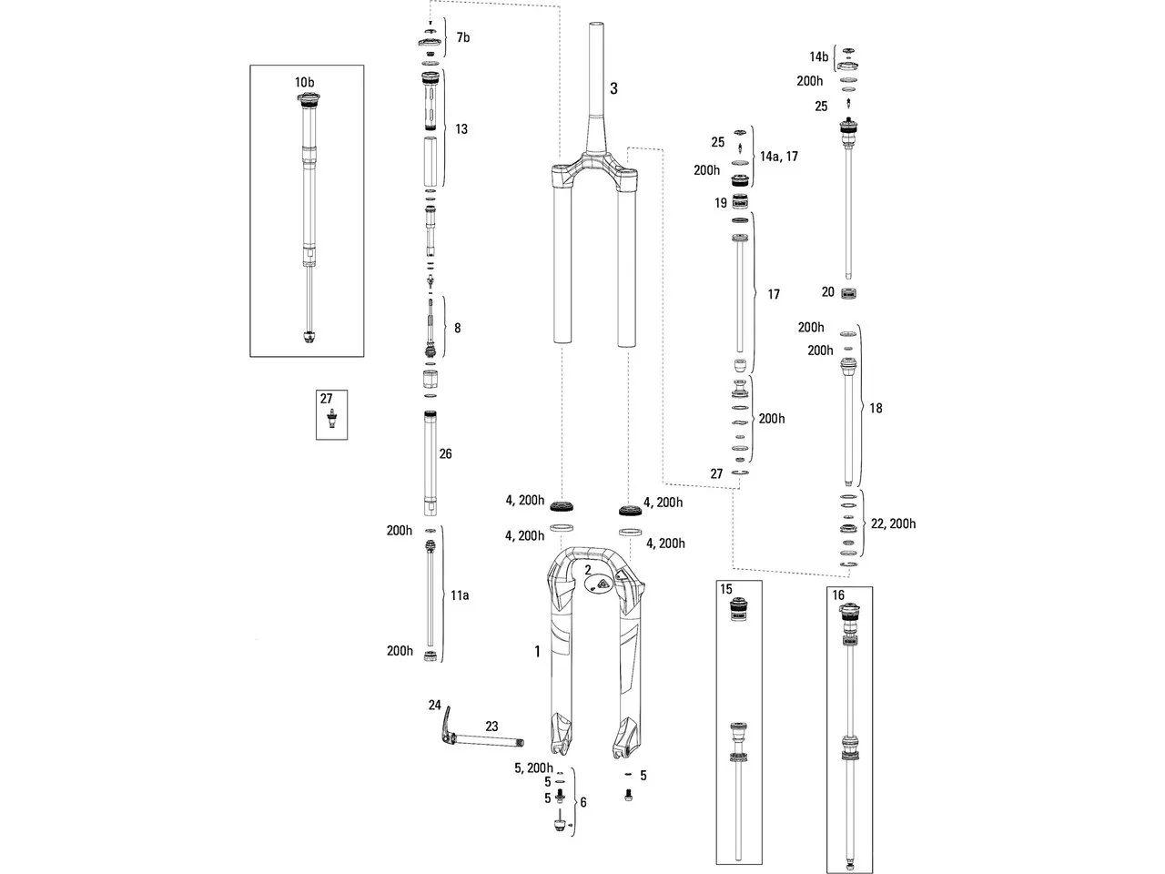 Rock Shox Ersatzteile Lyrik RCT3 (A1 / 2016-2017) 27,5", One_size 1 Rock Shox Ersatzteile Lyrik RCT3 (A1 / 2016-2017) 27,5", One_size 1