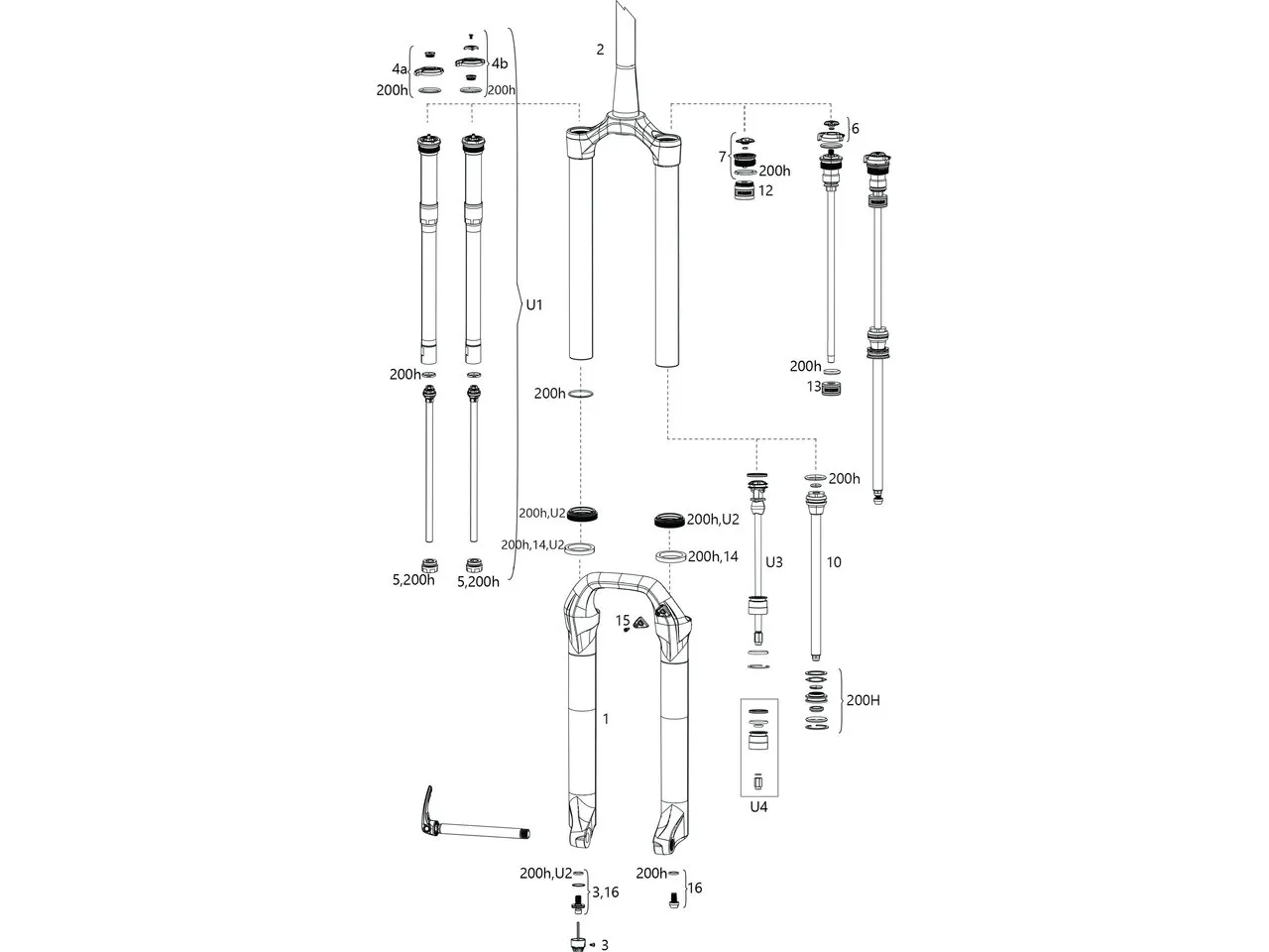 Rock Shox Ersatzteile Pike 29+ RCT3 B1/RC C1 (2017-2019), 35mm Rock Shox Ersatzteile Pike 29+ RCT3 B1/RC C1 (2017-2019), 35mm