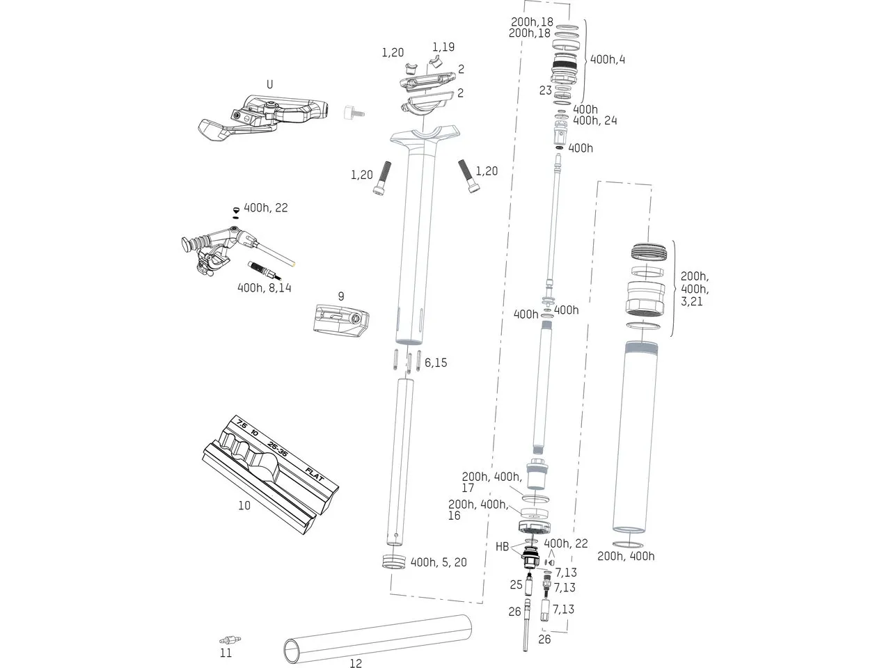 Rock Shox Ersatzteile Reverb Stealth Sattelstütze (B1 / 2017 - 2019), One_size 1 Rock Shox Ersatzteile Reverb Stealth Sattelstütze (B1 / 2017 - 2019), One_size 1