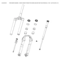 Rock Shox Fork Damper Assembly Judys/30 Silver Turnkey Crown Patrone Rock Shox Fork Damper Assembly Judys/30 Silver Turnkey Crown Patrone