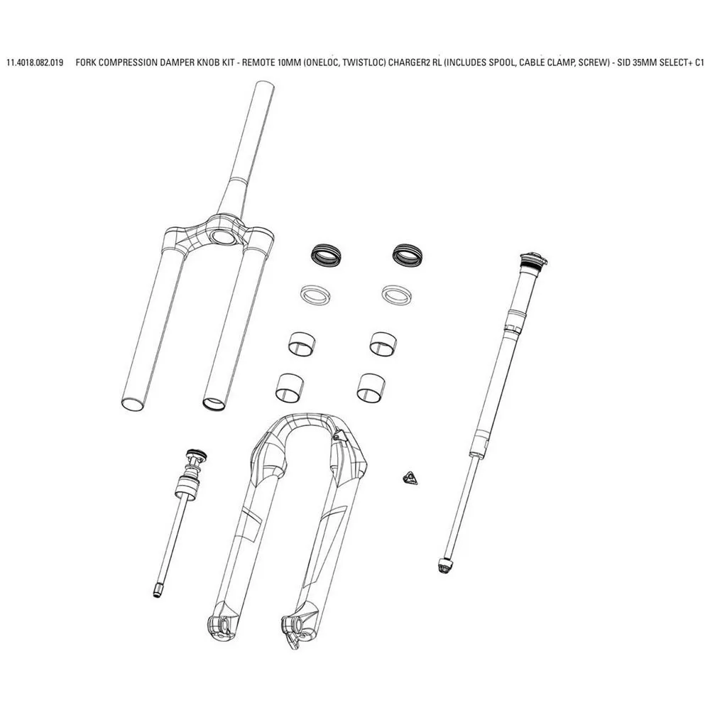 Rock Shox Gabelkompressionsladegerät 2 Rl Sid Select Plus Remote, Black, 35mm Rock Shox Gabelkompressionsladegerät 2 Rl Sid Select Plus Remote, Black, 35mm