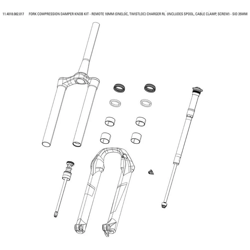 Rock Shox Gabelkompressionsladegerät Rl Sid Select Fernbedienung, Black, 35mm Rock Shox Gabelkompressionsladegerät Rl Sid Select Fernbedienung, Black, 35mm