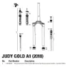 Rock Shox Gold Judy Boost Solo Air 42os Dichtungssatz, Black, 27.5"