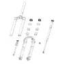 Rock Shox Krone/gabelschaft/steuerrohr Debonair 44 Offset 1.8 Konisch Für Zeb A1, Anodized black, 27.5-29"