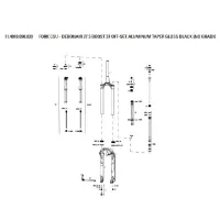 Rock Shox Lyrik Ultimate Debonair 37 Offset Gabel Mit Kronen-/lenk-/oberrohr-baugruppe