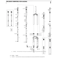 Rock Shox Pike 27´´/29´´ 140 Mm Boost Solo Air Left Federinnenteile Rock Shox Pike 27´´/29´´ 140 Mm Boost Solo Air Left Federinnenteile