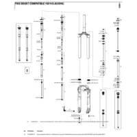 Rock Shox Pike 27´´/29´´ 160 Mm Boost Solo Air Left Federinnenteile Rock Shox Pike 27´´/29´´ 160 Mm Boost Solo Air Left Federinnenteile