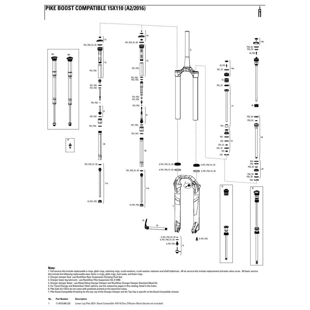 Rock Shox Pike 27´´/29´´ Boost 15 X 110 Disc Gabel Senkt Sich, White, One Size Rock Shox Pike 27´´/29´´ Boost 15 X 110 Disc Gabel Senkt Sich, White, One Size