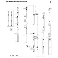 Rock Shox Pike 27.5´´ 130 Mm Boost Solo Air Left Federinnenteile Rock Shox Pike 27.5´´ 130 Mm Boost Solo Air Left Federinnenteile