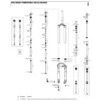 Rock Shox Pike 27.5´´ 140 Mm Boost Solo Air Left Federinnenteile Rock Shox Pike 27.5´´ 140 Mm Boost Solo Air Left Federinnenteile