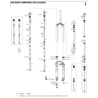 Rock Shox Pike 27.5´´ 160 Mm Boost Solo Air Left Federinnenteile Rock Shox Pike 27.5´´ 160 Mm Boost Solo Air Left Federinnenteile