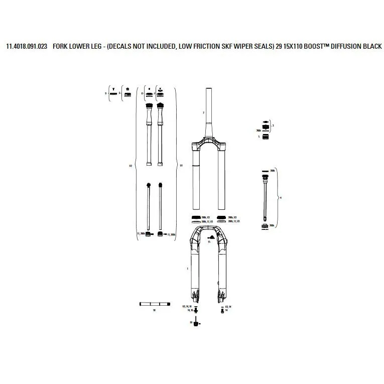 Rock Shox Pike B1-b2/select/select Plus B3/revelation Flask Gabel Senkt Sich Rock Shox Pike B1-b2/select/select Plus B3/revelation Flask Gabel Senkt Sich