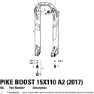 Rock Shox Pike Boost Diffusion Gabel Mit Kronen-/lenk-/oberrohr-baugruppe, Black, 27.5-29"