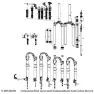 Rock Shox Recambio Horquilla Sid/reba Knob Set, Black / blue / gold, One Size
