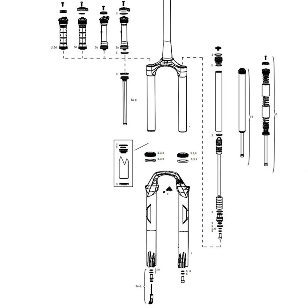 Rock Shox Recon Slv 42os, Black, 27.5" Rock Shox Recon Slv 42os, Black, 27.5"