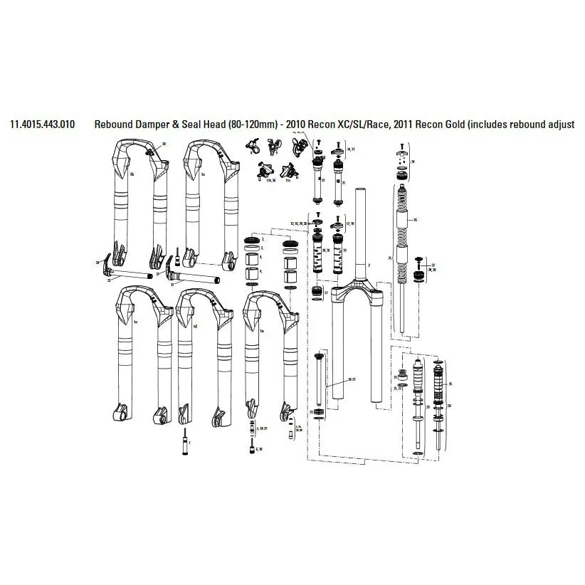 Rock Shox Recon Xc/sl/race 80/120 Mm Gabel-feder-dichtungskopf, Black, One Size Rock Shox Recon Xc/sl/race 80/120 Mm Gabel-feder-dichtungskopf, Black, One Size