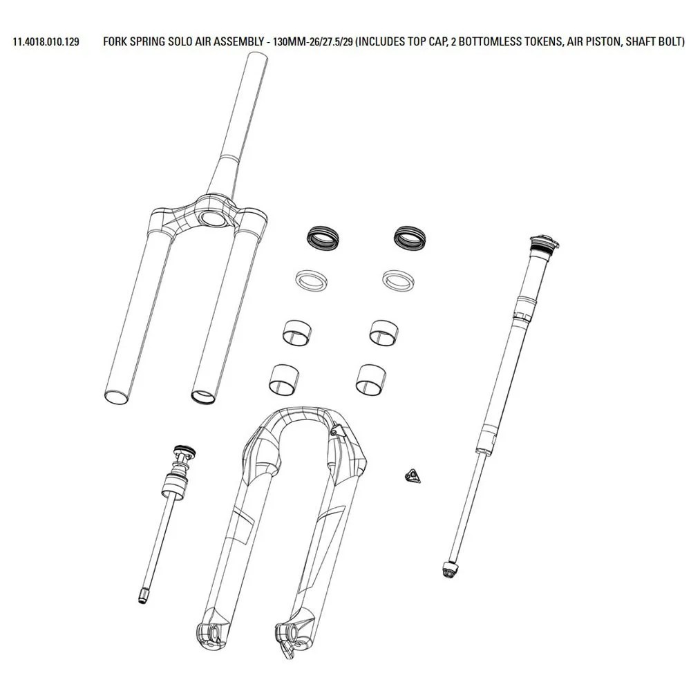 Rock Shox Revelation A1-a4 Solo Air Federgabel Rock Shox Revelation A1-a4 Solo Air Federgabel