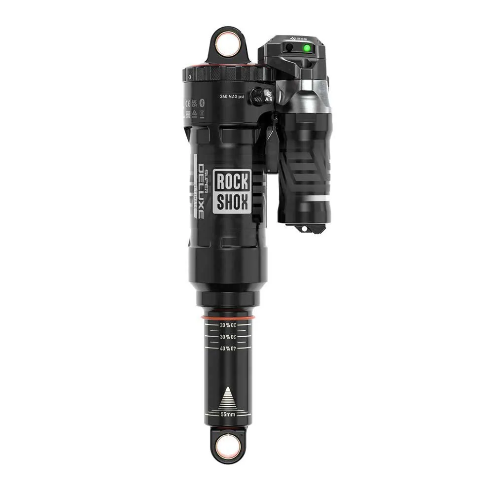 Rock Shox Rs Super Deluxe Ultimate Flight Attendant Progressive Air C2levo Sl S2-s6 2022+ Stoßdämpfer, Black, 55mm, 210mm Rock Shox Rs Super Deluxe Ultimate Flight Attendant Progressive Air C2levo Sl S2-s6 2022+ Stoßdämpfer, Black, 55mm, 210mm
