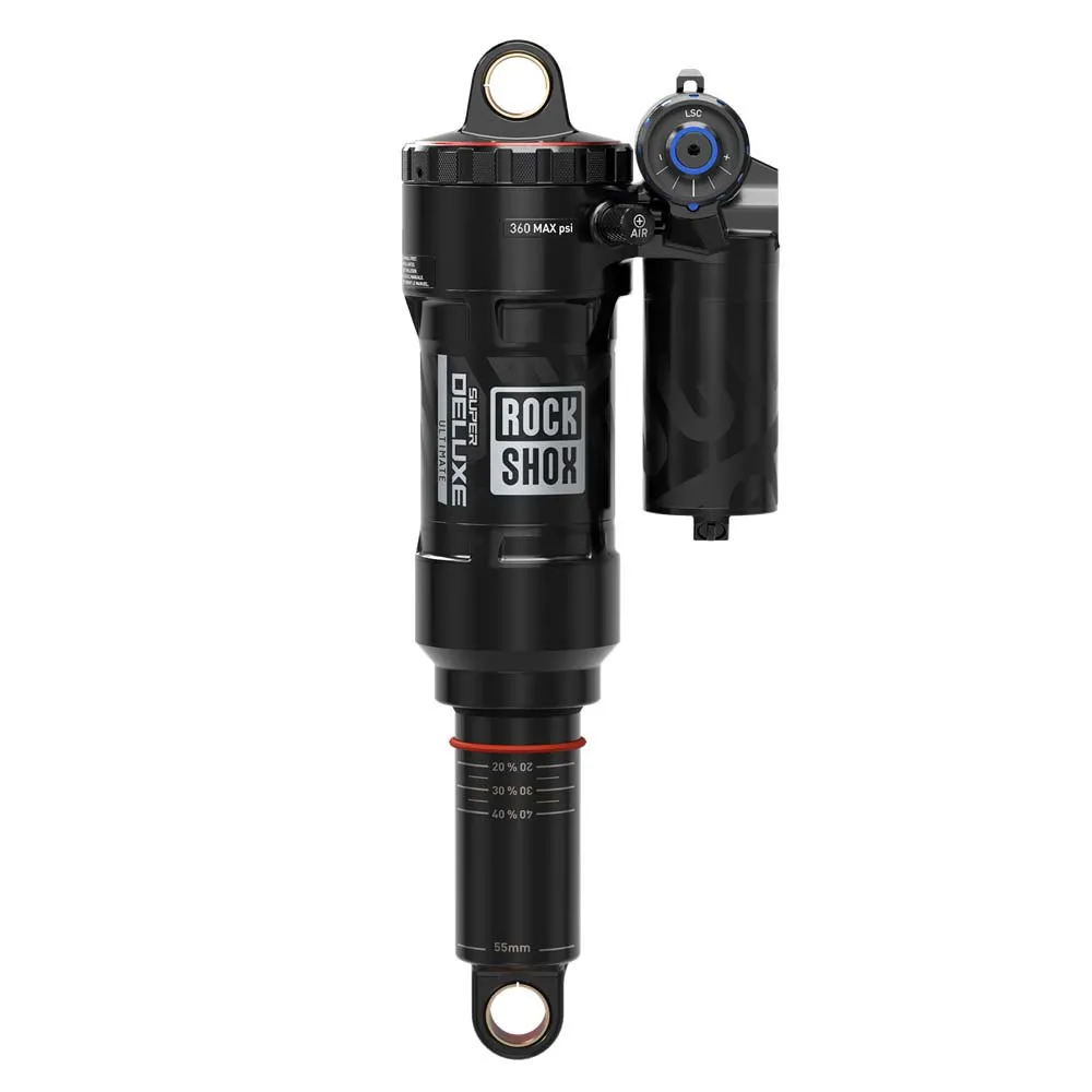 Rock Shox Rs Super Deluxe Ultimate Rc2t Linear Air 0neg/1pos Tokens Stoßdämpfer, Black, 57.5mm, 230mm Rock Shox Rs Super Deluxe Ultimate Rc2t Linear Air 0neg/1pos Tokens Stoßdämpfer, Black, 57.5mm, 230mm