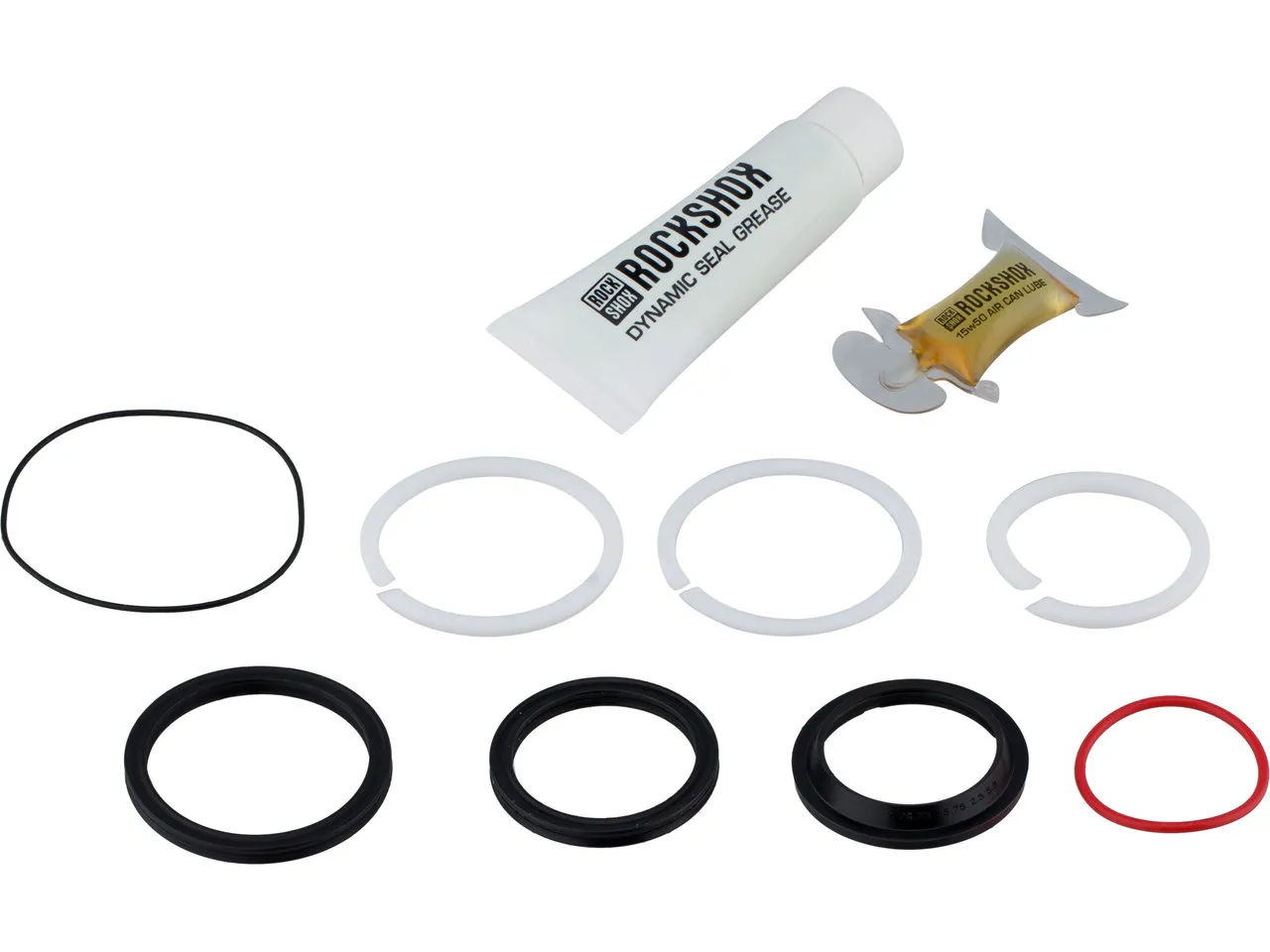 Rock Shox Service Kit A1 50h für Deluxe/Super Deluxe ab Modell 2017, Black / silver / white, 50h Rock Shox Service Kit A1 50h für Deluxe/Super Deluxe ab Modell 2017, Black / silver / white, 50h