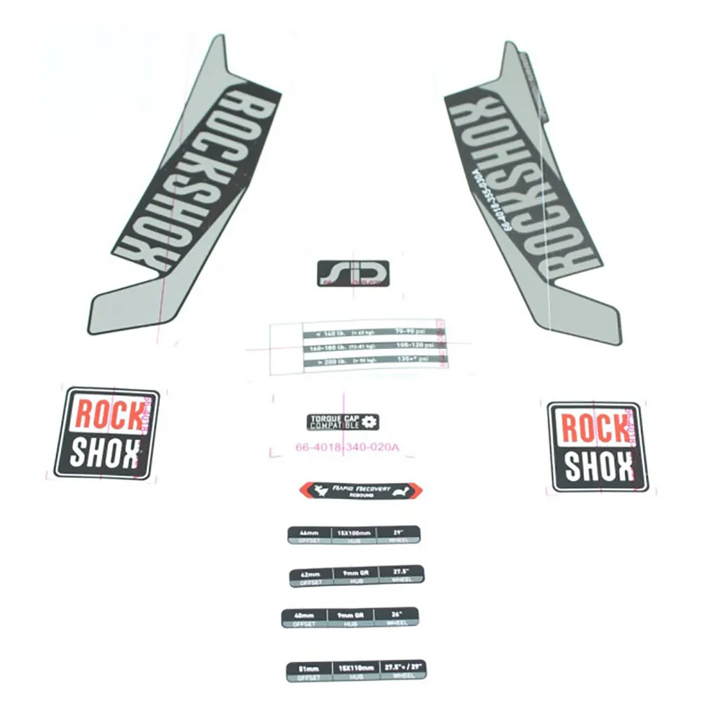 Rock Shox Sid 26/27.5/29´´ Aufkleberset, Silver / black, One Size Rock Shox Sid 26/27.5/29´´ Aufkleberset, Silver / black, One Size