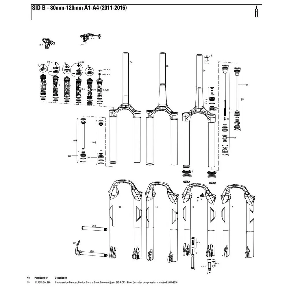 Rock Shox Sid Rct3 Service-kit, Black / blue / silver, One Size Rock Shox Sid Rct3 Service-kit, Black / blue / silver, One Size