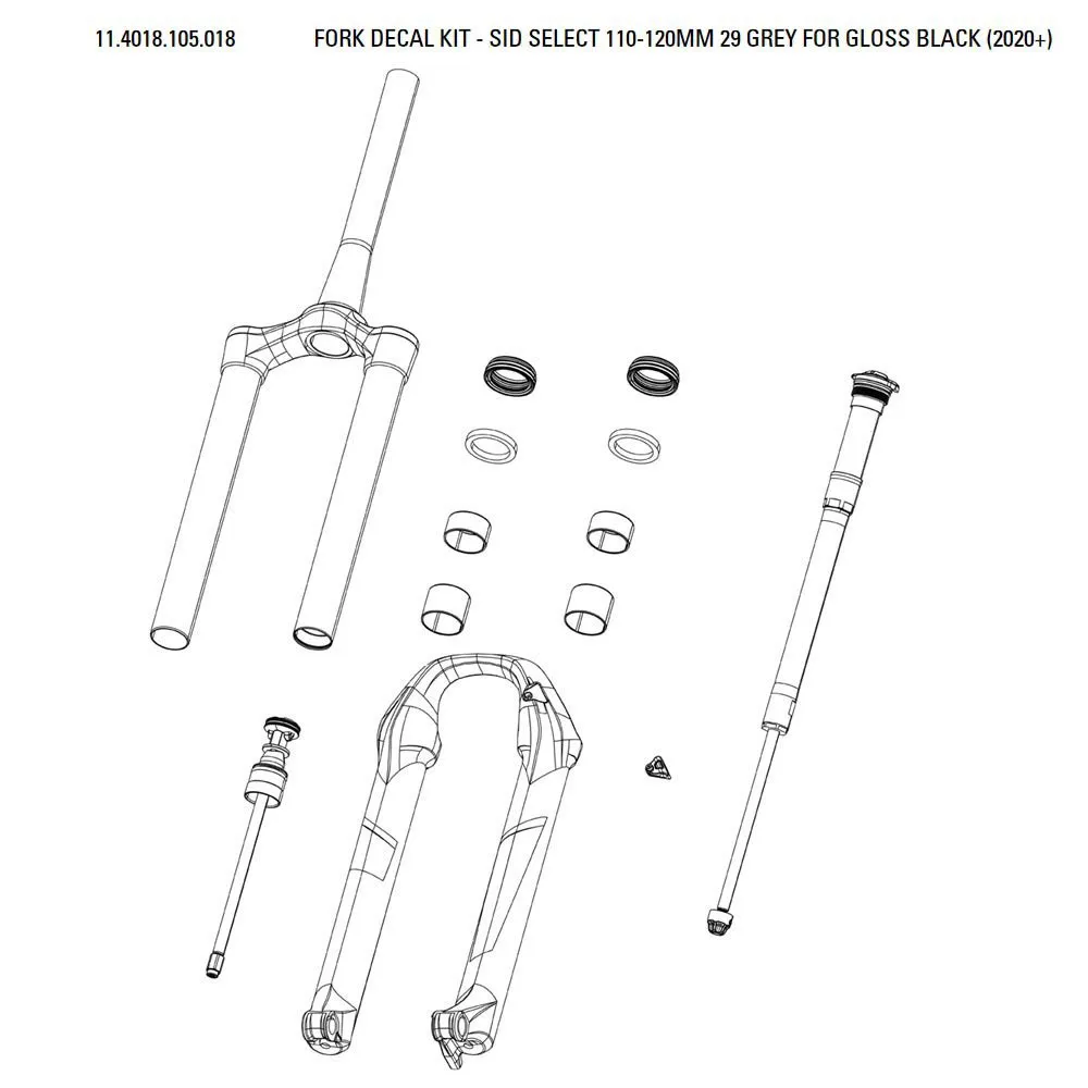 Rock Shox Sid Select Aufkleberset Rock Shox Sid Select Aufkleberset