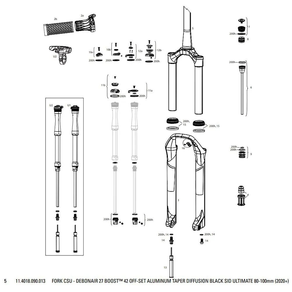 Rock Shox Sid Ultimate Manual Boost 15x110 Mm 42 Offset Debon Air Mtb-gabel Rock Shox Sid Ultimate Manual Boost 15x110 Mm 42 Offset Debon Air Mtb-gabel