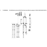 Rock Shox Sid World Cup/rlc/xx/rl 29´´ 42 Offset Solo Air Carbon Taper Gabel Mit Kronen-/lenk-/oberrohr-baugruppe Rock Shox Sid World Cup/rlc/xx/rl 29´´ 42 Offset Solo Air Carbon Taper Gabel Mit Kronen-/lenk-/oberrohr-baugruppe