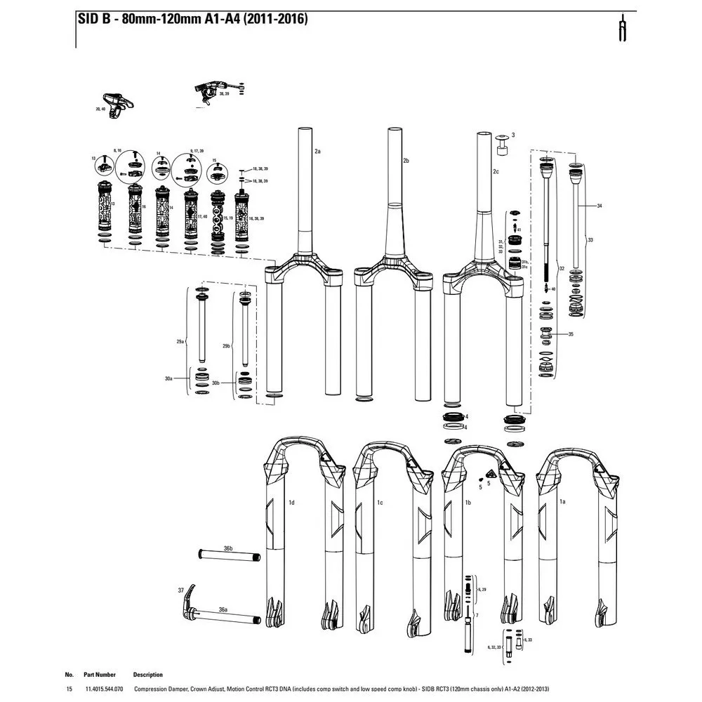 Rock Shox Sidb 12-15 120 Mm Service-kit, Black / blue / silver, One Size Rock Shox Sidb 12-15 120 Mm Service-kit, Black / blue / silver, One Size