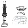 Rock Shox Spring Solo Air Judy Silver A2 Plus Luftventilsatz, Silver / black, 130mm / 27.5-29"