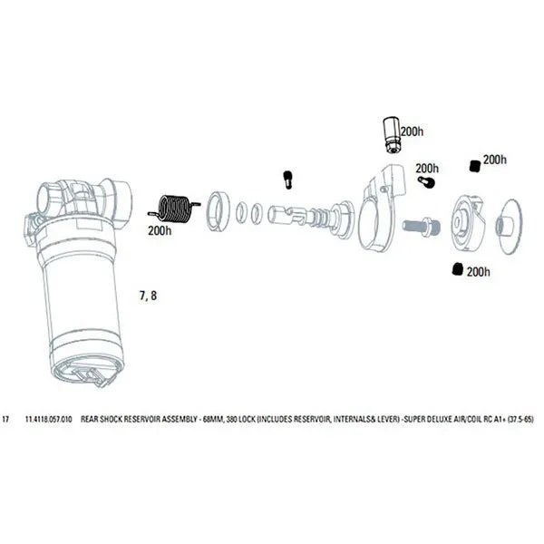 Rock Shox Super Deluxe Rc Corp Kit Mit Hinterem Stoßdämpfer Rock Shox Super Deluxe Rc Corp Kit Mit Hinterem Stoßdämpfer