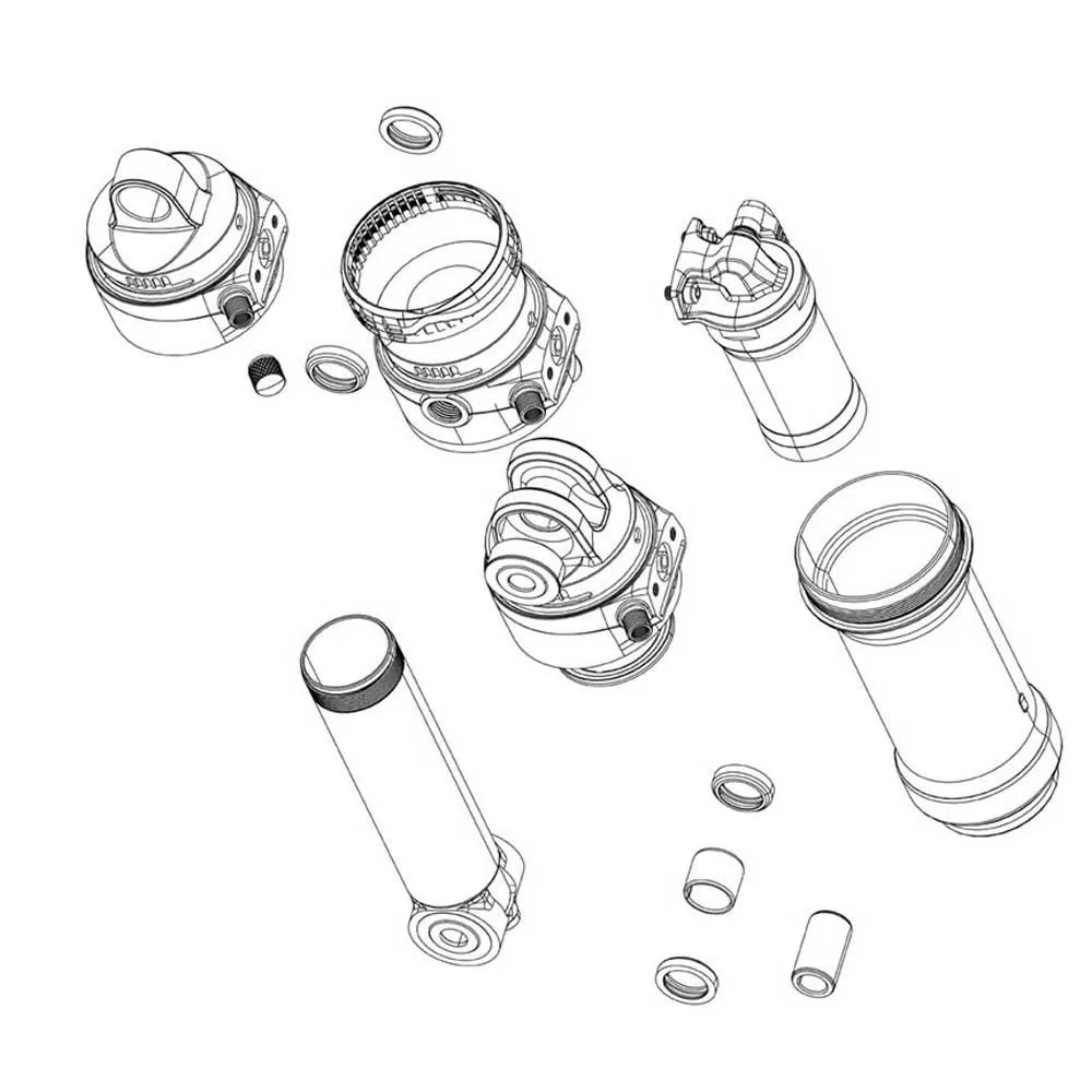 Rock Shox Super Deluxe Thrushaft C1 2021 62.5 Mm Rear Shock Damper Body Unternehmen, One size Rock Shox Super Deluxe Thrushaft C1 2021 62.5 Mm Rear Shock Damper Body Unternehmen, One size