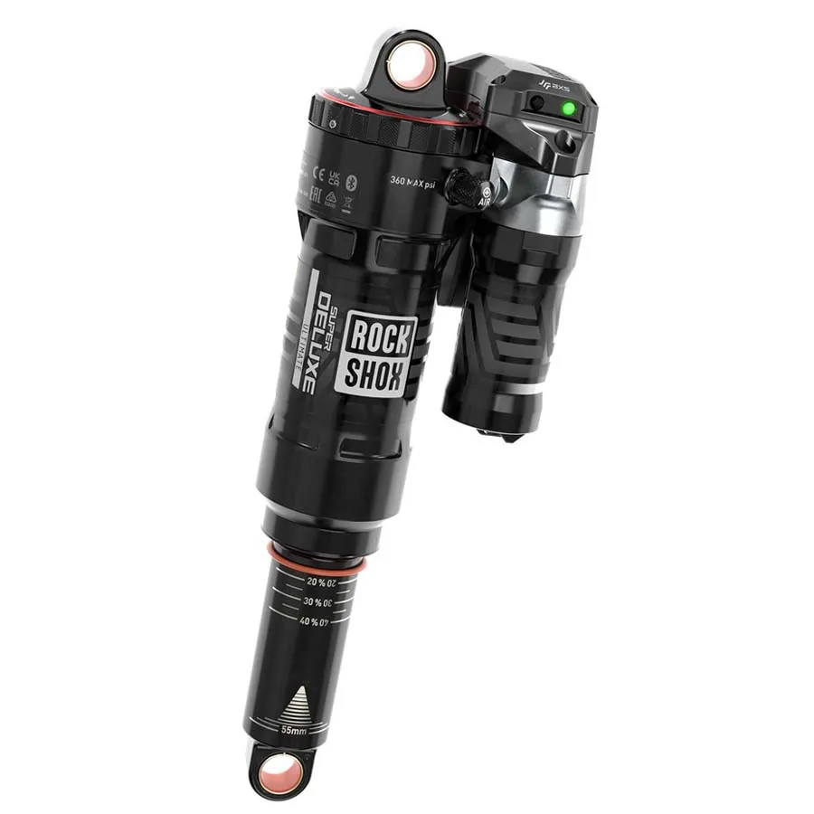 Rock Shox Super Deluxe Ultimate Flight Attendant Pprogressive Air Hydrbottomstd Nb 90deg C2 Yeti Sb140 2020+ Stoßdämpfer, Black, 55mm, 210mm Rock Shox Super Deluxe Ultimate Flight Attendant Pprogressive Air Hydrbottomstd Nb 90deg C2 Yeti Sb140 2020+ Stoßdämpfer, Black, 55mm, 210mm