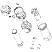 Rock Shox Trunnion 37.5-45 Super Deluxe Coil B1+ Hbo Only 2023+ Ösen-set Rock Shox Trunnion 37.5-45 Super Deluxe Coil B1+ Hbo Only 2023+ Ösen-set