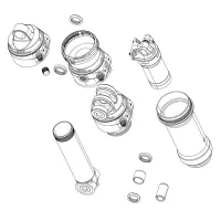 Rock Shox Vivid Coil C1 2025+ Trunnion 47.5-55 Mm Rear Shock Ösen-set Rock Shox Vivid Coil C1 2025+ Trunnion 47.5-55 Mm Rear Shock Ösen-set