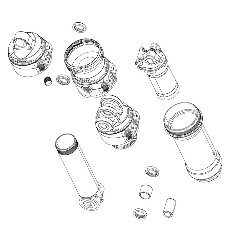 Rock Shox Vivid Standard 57.5 C1+ 2024+ Heckstoßdämpfer-Ösen-kit, Multicolor, One Size Rock Shox Vivid Standard 57.5 C1+ 2024+ Heckstoßdämpfer-Ösen-kit, Multicolor, One Size