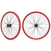 Rodi Fixie-Hinterrad rote Felge schwarze Nabe Unisex Rodi Fixie-Hinterrad rote Felge schwarze Nabe Unisex