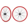 Rodi Fixie-Hinterrad rote Felge schwarze Nabe Unisex, rot, TU
