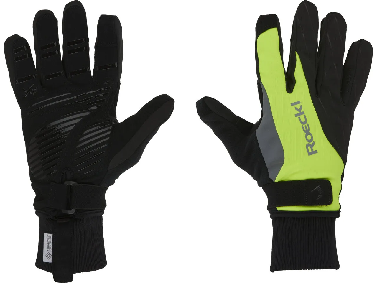 Roeckl Sports Ravensburg 2 Ganzfinger-Handschuhe, Fluo yellow-black