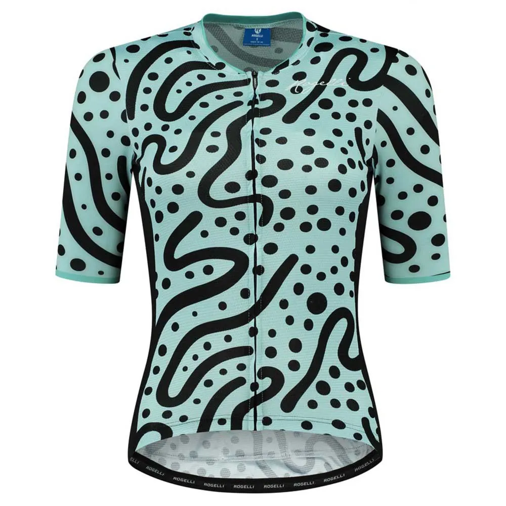 Rogelli Abstract Kurzarm-radtrikot, Turquoise / black Rogelli Abstract Kurzarm-radtrikot, Turquoise / black