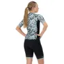 Rogelli Abstract Kurzarm-radtrikot, Turquoise / black